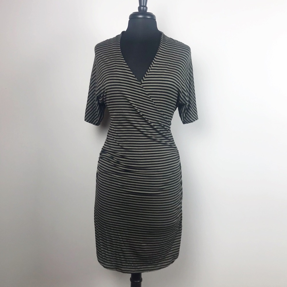 BANANA REPUBLIC Striped Bodycon Midi Dress